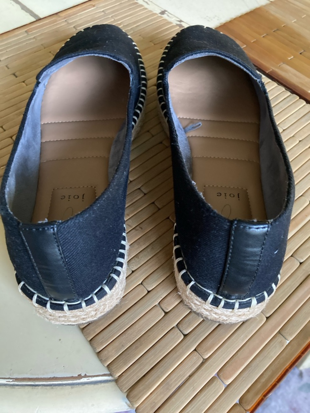 Joie Black "Dara" Canvas Espadrille Flats - Picture 6 of 7